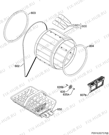 Взрыв-схема сушильной машины Electrolux EDH3988TPW - Схема узла Functional parts 267